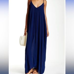 Lovestitch Blue Gauze Maxi dress with pockets